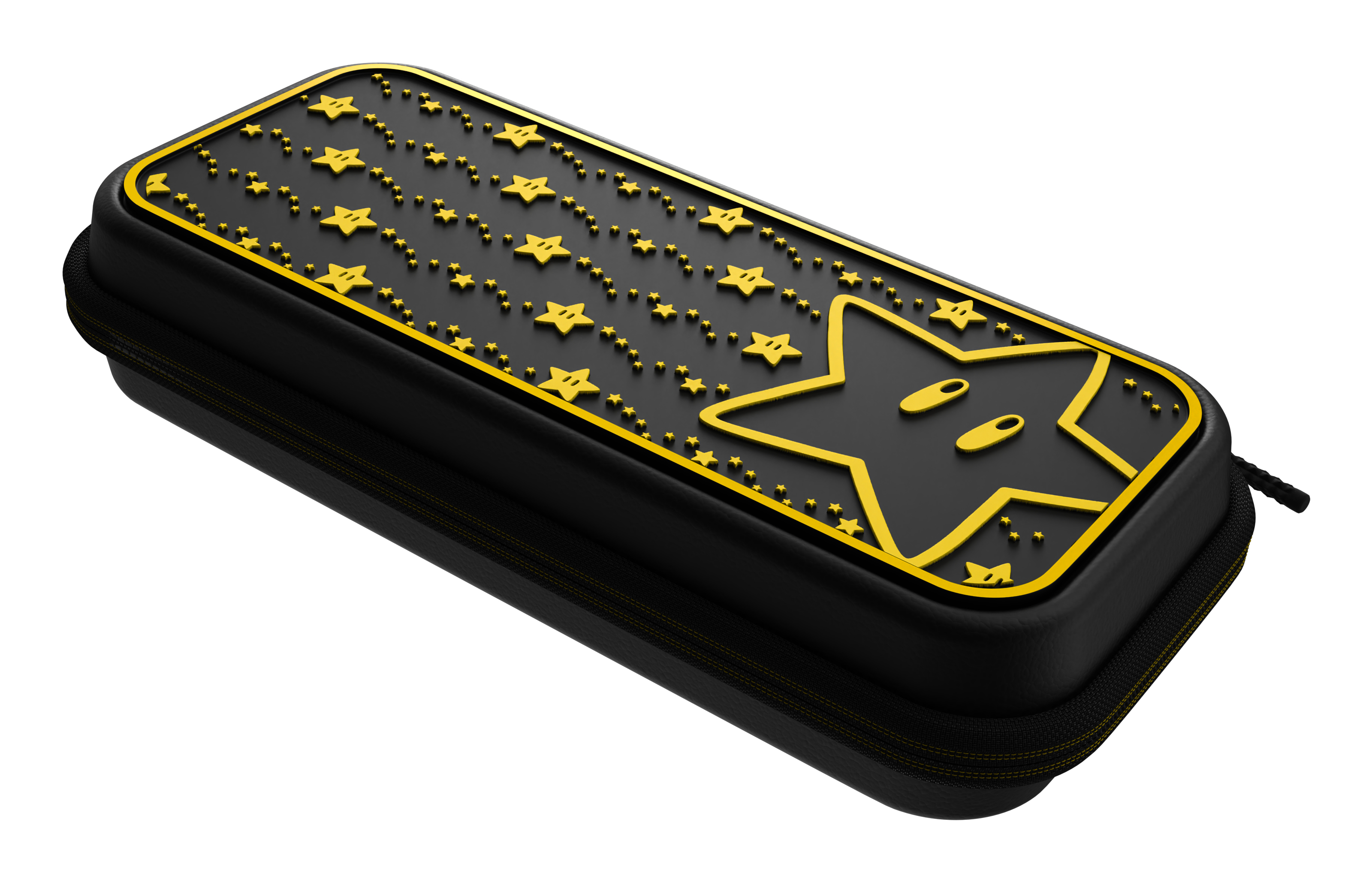 PDP Switch Travel Case Plus Super Star Glow in the Dark Schwarz, Gelb