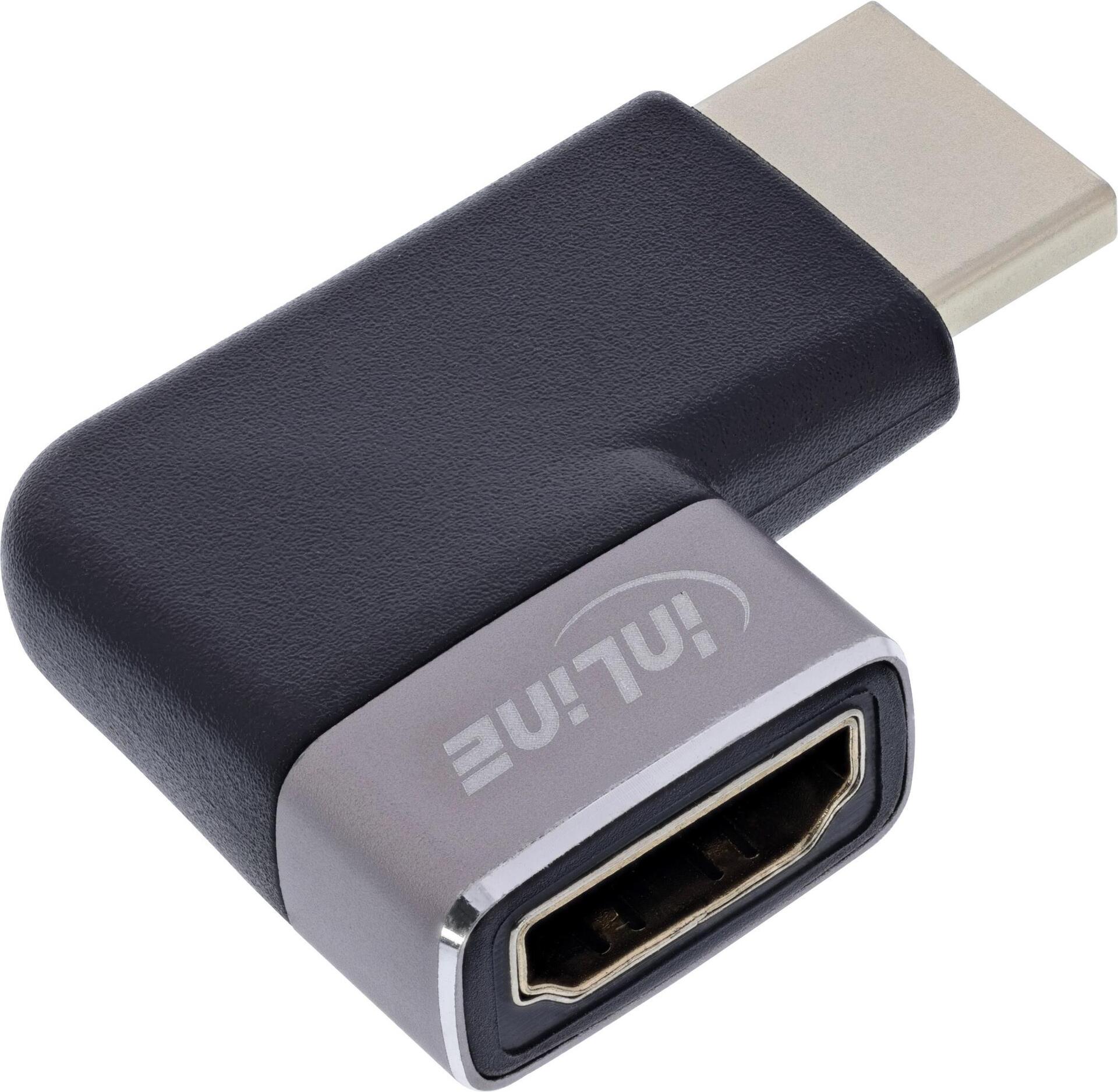 InLine HDMI Adapter A Stecker Buchse 90° rechts 8K UHD (17991D)