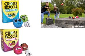 SCHILDKRÖT Crossboccia Doppelpack Heros "Blond & Muffin" 2x3 gleichfarbige Stoffsäckchen, Durchm.: 80 mm, mit - 1 Stück (970827)