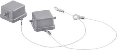 LappKabel Schutzdeckel mit 2 Bolzen für Anbau-, Sockel-, Kupplungsgehäuse mit Buchseneinsatz, Fangschnur mit Kabelschuh Serie H-A (10430100)