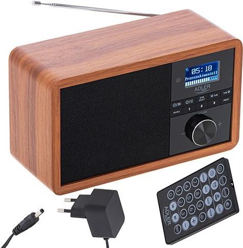 Adler AD 1184 Tragbares Digitalradio DAB/DAB+/FM Schwarz, Holz