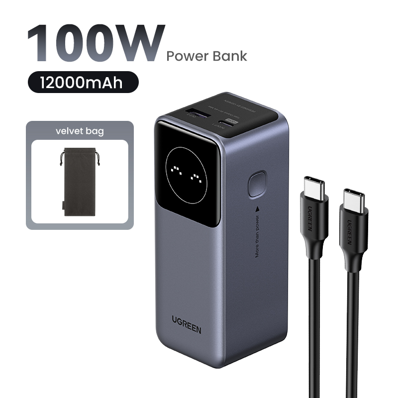 Ugreen Nexode 35526B 12000 mAh 100 W Powerbank Grau