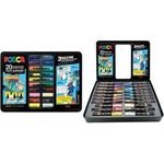 POSCA Pigmentmarker "MANGA HERO", 20er Metallbox bestehend aus: 6 x PC1MC, 7 x PC3M und 7 x PC5M - 1 Stück (M POSCA/20019)