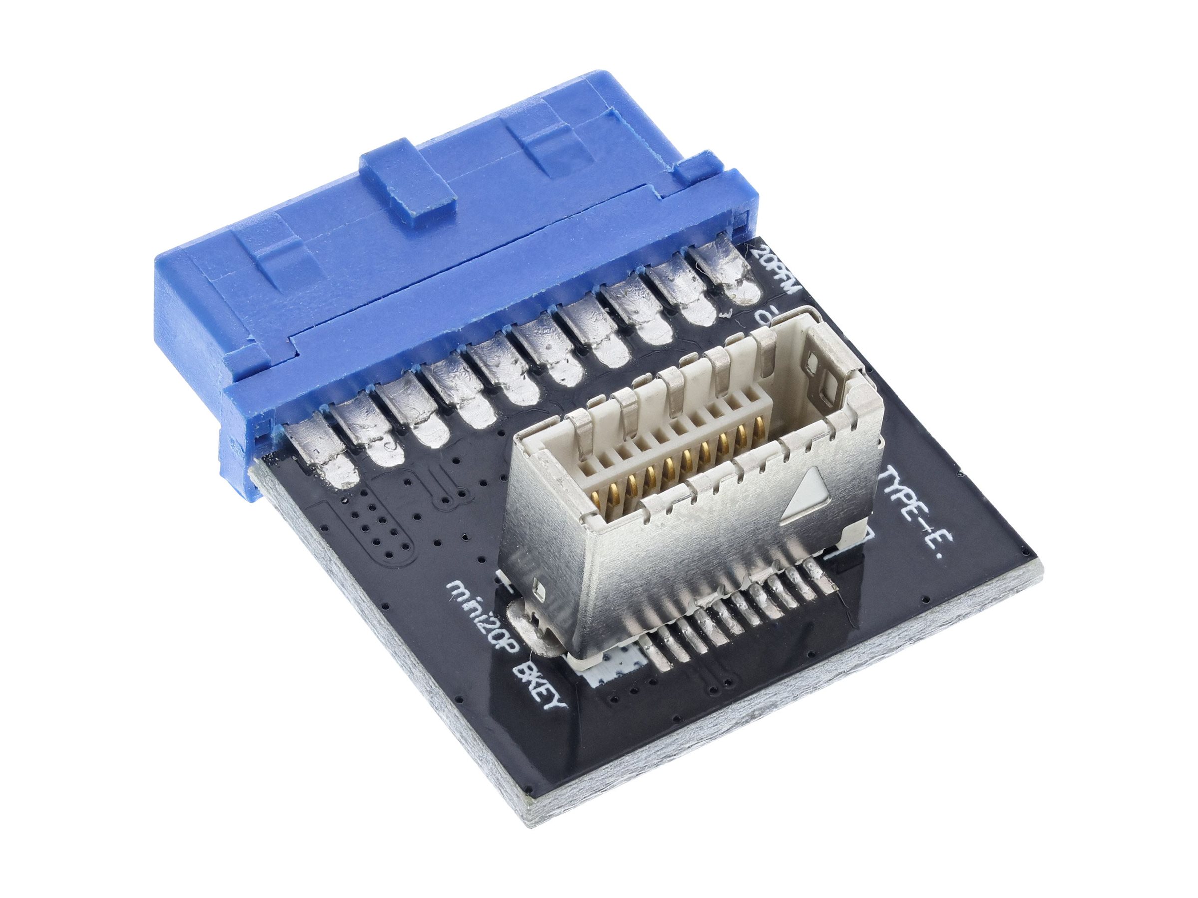 InLine Interner USB-Adapter USB 3.0 auf USB 3.1 Key-B Schwarz/Blau