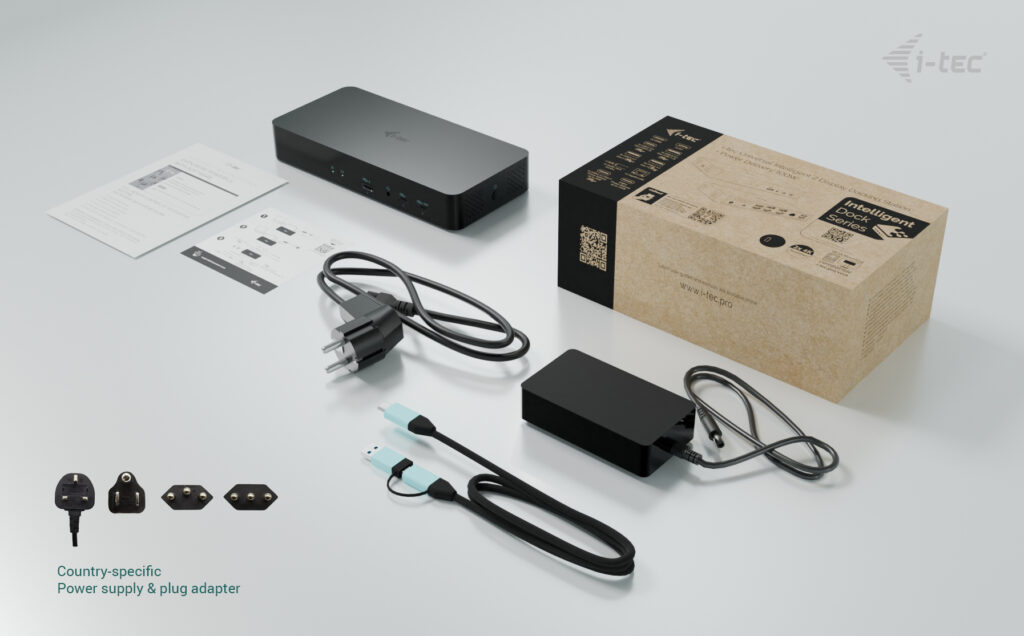 i-Tec CAINTGDUAL4KDOCPD Dockingstation USB-C Thunderbolt 5 2x HDMI 2x DP Schwarz
