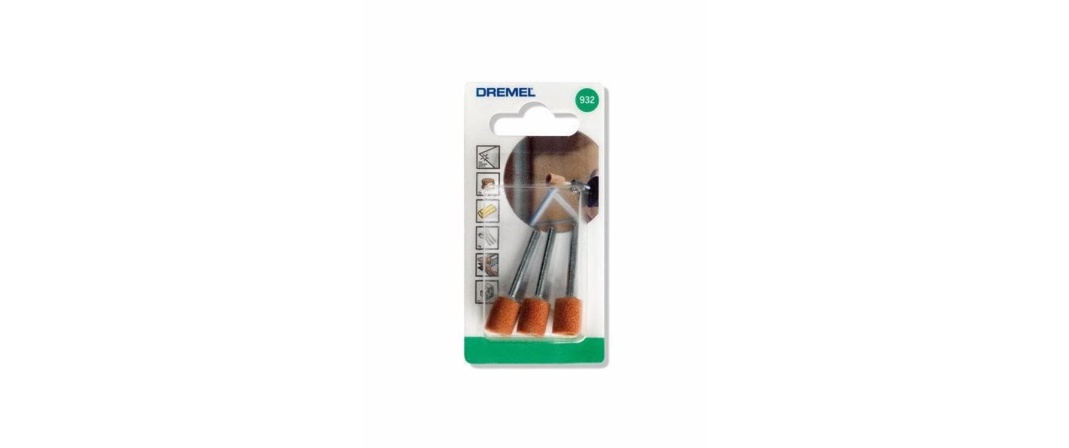 Dremel 932 Schleifscheibe 9,5 mm 25000 RPM 3 Stück Silber