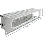Delock 48.26cm 19Zoll 2 HE Kabelmanagement Rangierpanel mitÖffnung und Kantenschutz (67280)