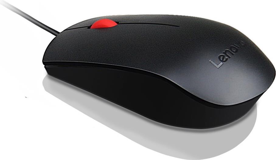 Lenovo Essential USB-Maus Optisch 1600 DPI 3 Tasten Beidhänder Schwarz