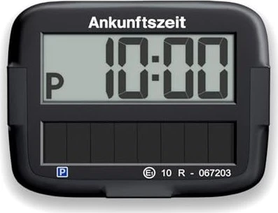 Needit PARK Micro Solar elektronische Parkscheibe schwarz KBA-zugelassen (9010)