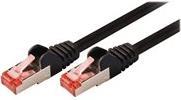 Nedis CAT6 S/FTP-Netzwerkkabel 30m, Schwarz Doppelt geschirmtes LAN/Netzwerkkabel 2x RJ45 Stecker mit RastnasenschutzKabell&aumlnge: 30m Farbe: Schwarz (CCGP85221BK300)