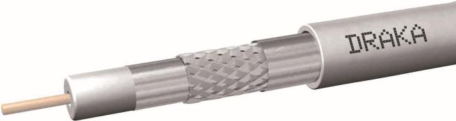 Draka Koaxkabel 1,0x4,65 Coax10AD10SAL 100mRing >100dB weiss PE 60014932 100 (60014932)