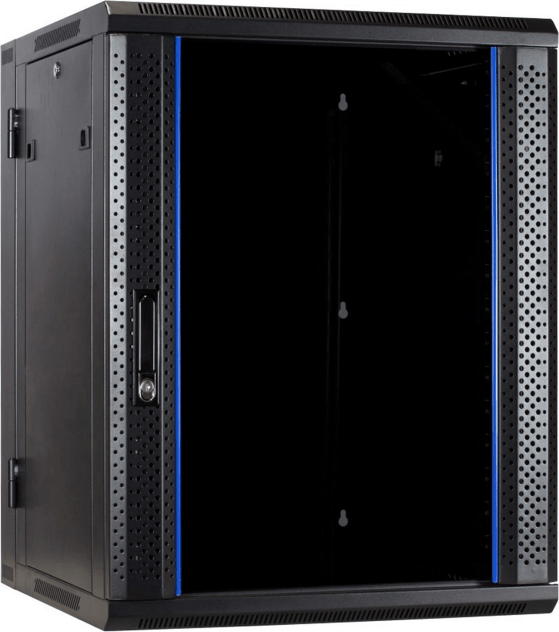 DSIT 18 HE Serverschrank, wendbares Wandgehäuse mit Glastür (BxTxH) 600 x 600 x 900mm (DS6618-DOUBLE)