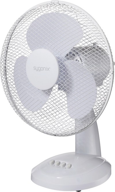 Sygonix Tischventilator 40 W O x H 340 mm 460 Weiß (SY-6627270)