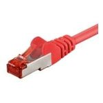 Wentronic Goobay CAT 6 Patchkabel, S/FTP (PiMF), Rot, 3 m - LSZH halogenfrei, Kupfer (68280)