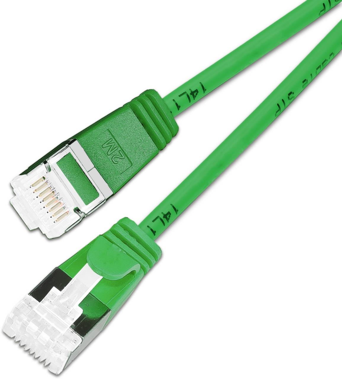 Wirewin SLIM SLIM-LS-K6A 0.1 GN 50 CAT 6a Netzwerkkabel 0,1 m Grün