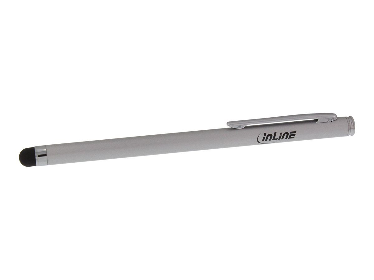 InLine Stylus Eingabestift 6 mm Gummispitze Aluminium Silber