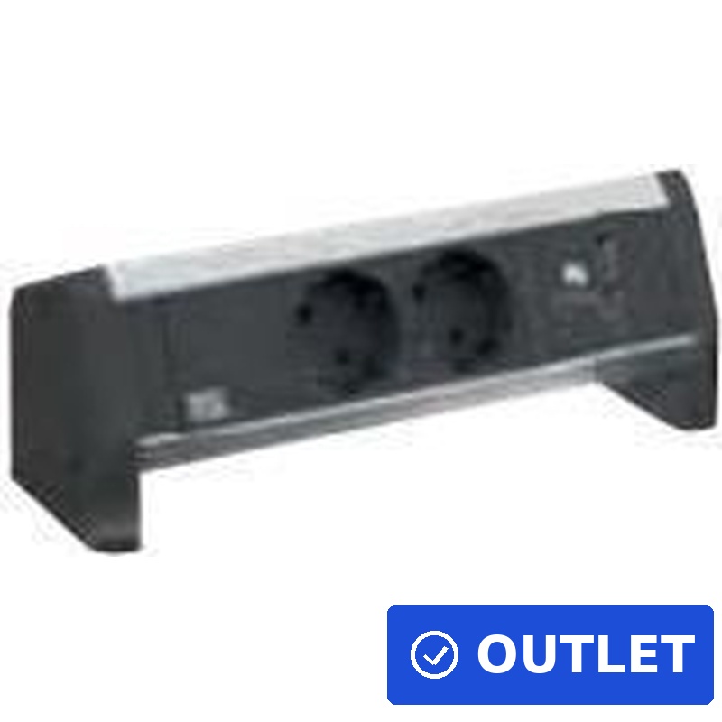 Bachmann 902.0192 Steckdosenleiste DESK 2x Schutzkontaktsteckdosen 1x USB (902.0192) (geöffnet)