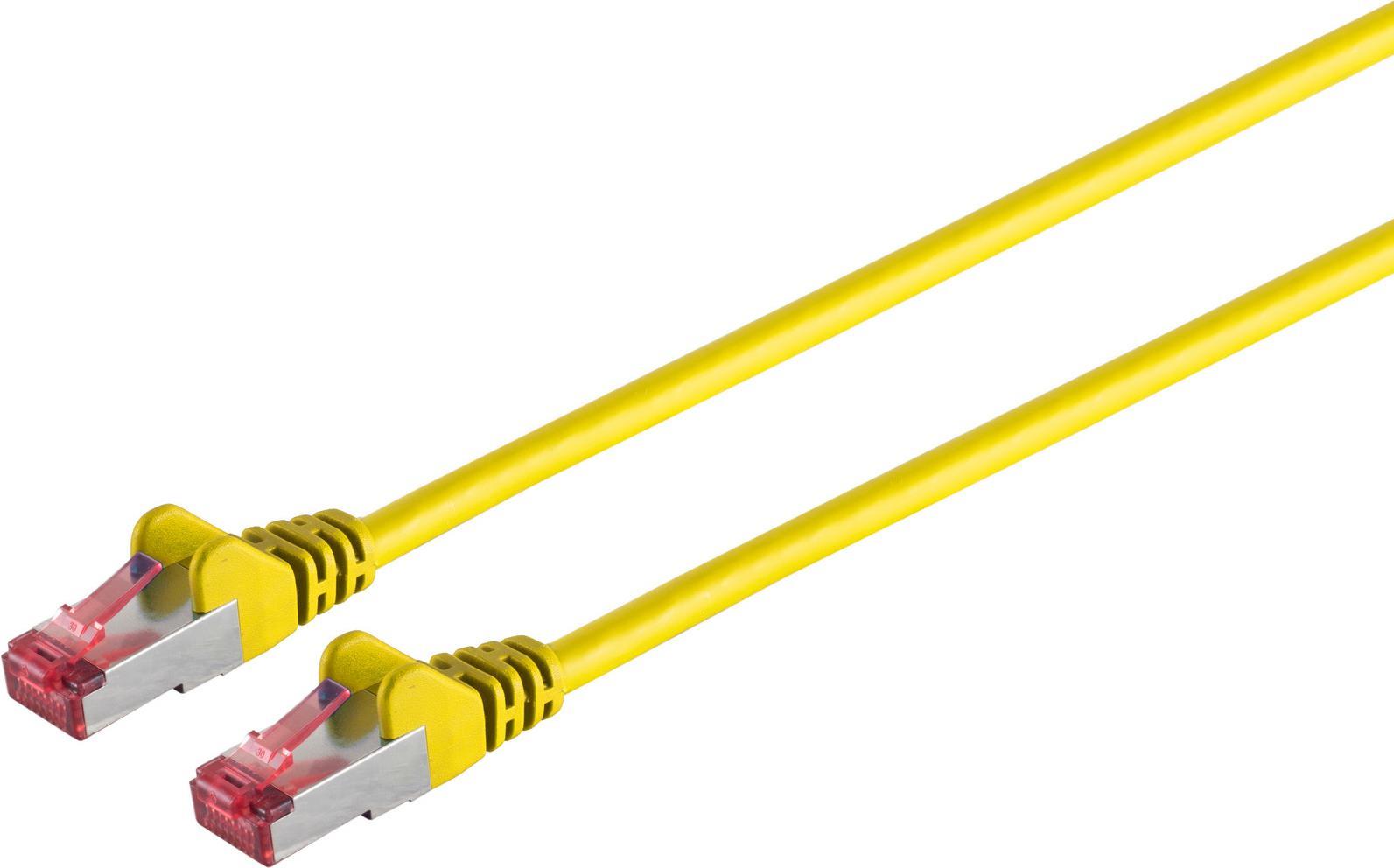 S/CONN maximum connectivity Netzwerkkabel-Patchkabel, cat 6A, S/FTP, PIMF, Halogenfrei, GHMT-ZERTIFIZIERT, gelb, 0,5m (75711-A0.5Y)