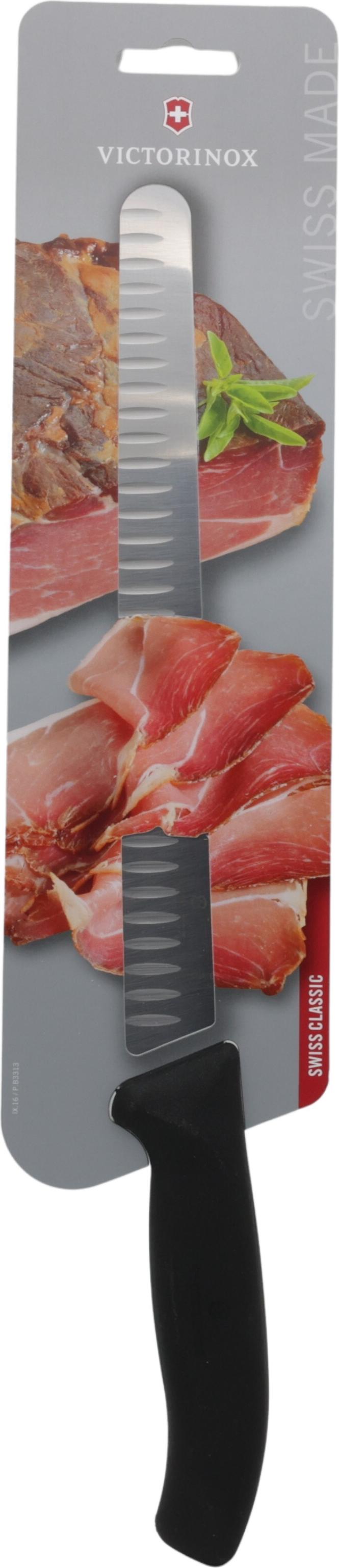 Victorinox V-6.82 23.25B Swiss Classic Schinkenmesser, 25cm, schwarz (V-6.82 23.25B)