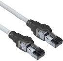 ACT Grey 3 meters S/FTP CAT6A IDC 4PPoE / PoE++ 100W LSZH patch cable snagless with RJ45 connectors (FB4003)