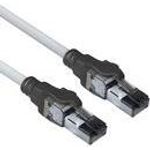 ACT Grey 3 meters S/FTP CAT6A IDC 4PPoE / PoE++ 100W LSZH patch cable snagless with RJ45 connectors (FB4003)