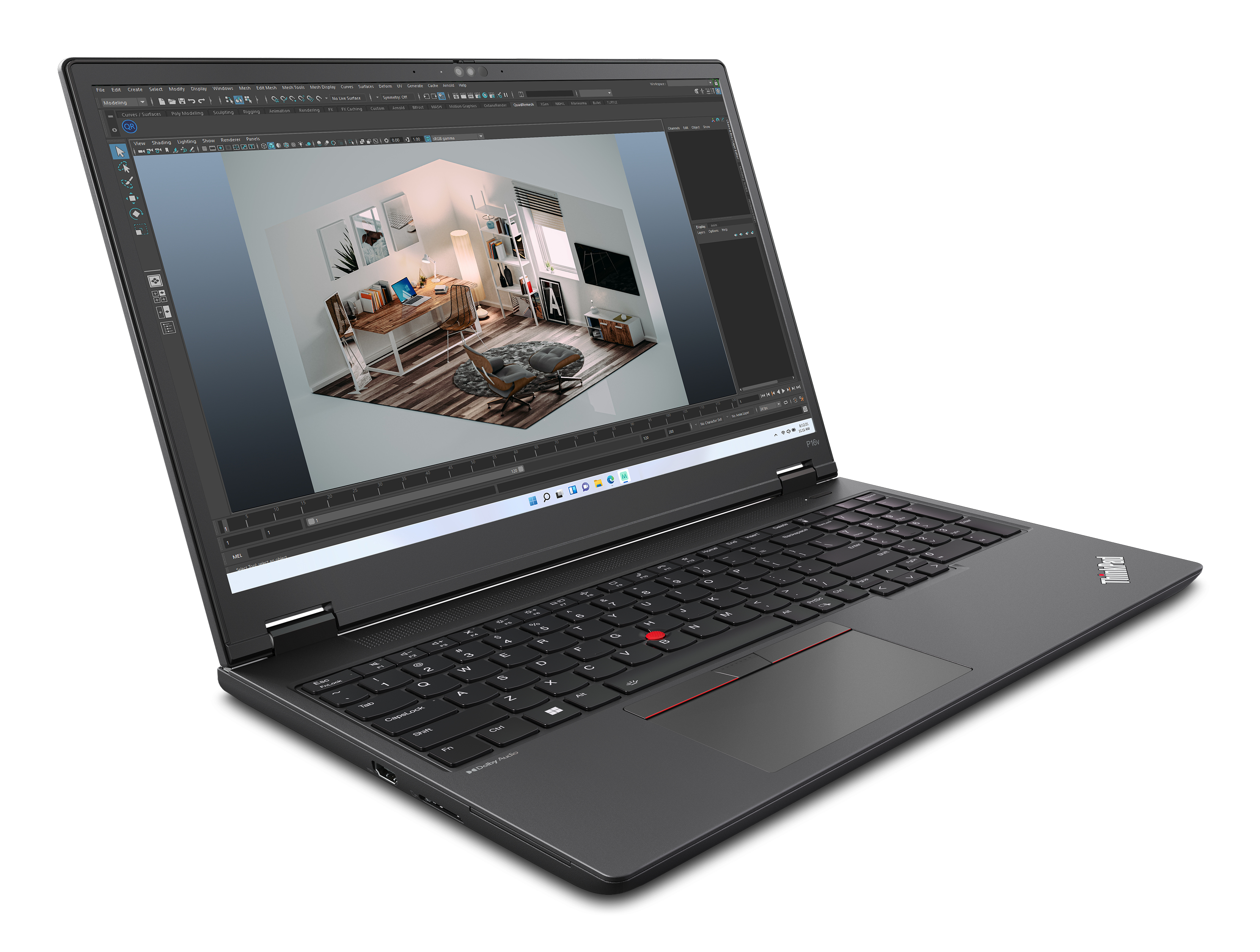 Lenovo ThinkPad P16v Gen 2 21KX 16" Intel Core Ultra 7 165H 32 GB RAM 512 GB SSD NVIDIA RTX 500 Ada Schwarz