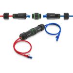 Delock Kabelverbinder RJ45 Buchse zu Cat.6 mit M16 Gewinde IP68 staub- und (90098)