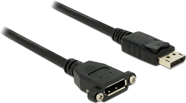 Delock Kabel DisplayPort 1.2 Stecker > DisplayPort Buchse zum Einbau 4K 60 Hz 1 m (85114)