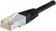 Patchkabel F/UTP, CAT.6a, schwarz, 15,0 m Für 10 Gigabit/s, mit besonders schmalem Knickschutz (850021)