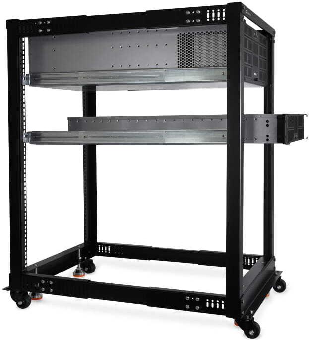 Alphacool ES 13737 19" Open-Frame Server-Rack 18 HE Schwarz