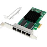InLine Quad Gigabit Netzwerkkarte 4x RJ45 1 Gb/s PCIe x1 (51127D)