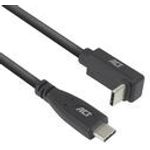 ACT USB 3.0 10Gbps 60W USB Type-C? (straight) to USB Type-C? (up/down angled) Cable, 0.5 meters (AC7470)