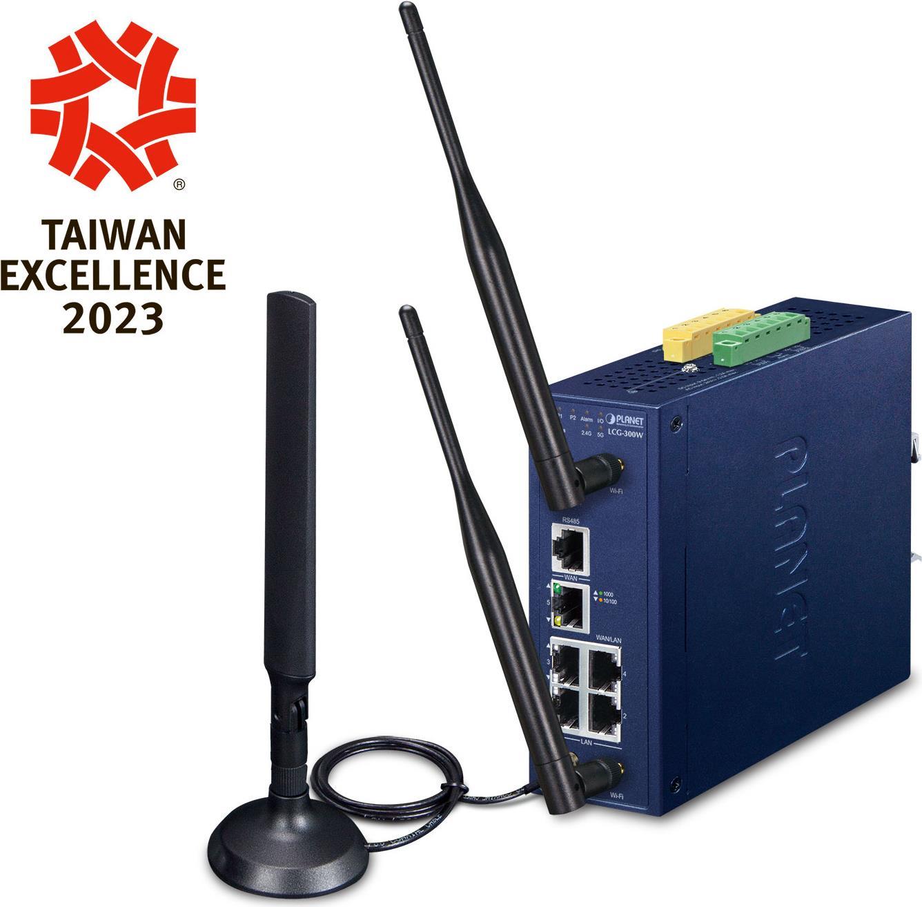 PLANET Industrial 5-Port GE LoRaWAN WLAN Gateway LCG-300W-EU (LCG-300W-EU)