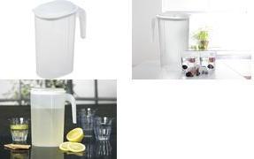 plast team Saftkrug, 1,5 Liter, transparent/weiß Material: PP, farbige Gummidichtung aus TPE am Deckel für - 1 Stück (11200800)