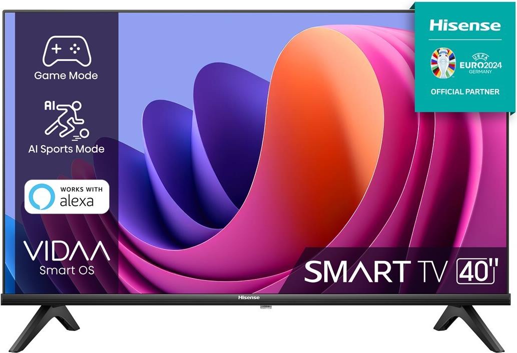 Hisense 40A4N Fernseher 101,6 cm (40") Full HD Smart-TV WLAN Schwarz 200 cd/m² [Energieklasse F] (40A4N)