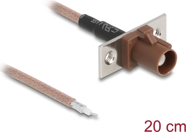 Delock Antennenkabel FAKRA F Buchse zu offenen Kabelenden RG-316 20 cm 2 vorgestanzte (90733)