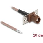 Delock Antennenkabel FAKRA F Buchse zu offenen Kabelenden RG-316 20 cm 2 vorgestanzte (90733)