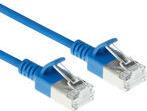 ACT Blue 5 meters LSZH S/FTP CAT6A slimline patch cable snagless with RJ45 connectors (DB7605)