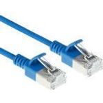 ACT Blue 5 meters LSZH S/FTP CAT6A slimline patch cable snagless with RJ45 connectors (DB7605)