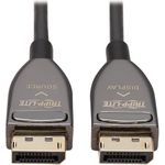 EATON TRIPPLITE DisplayPort Active Optical Cable AOC 8K 60 Hz M/M CL3 Rated Latching Connectors Black 30m 98 ft. (P580F3-30M-8K6)