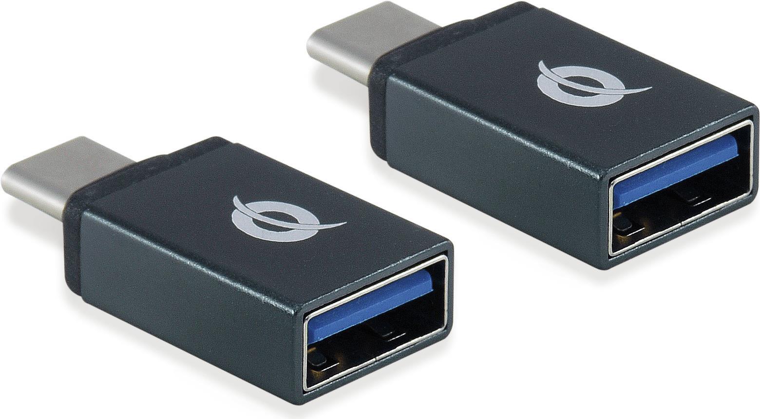 Conceptronic DONN OTG-Adapter für USB-C zu USB-A 2er Pack (DONN03G)
