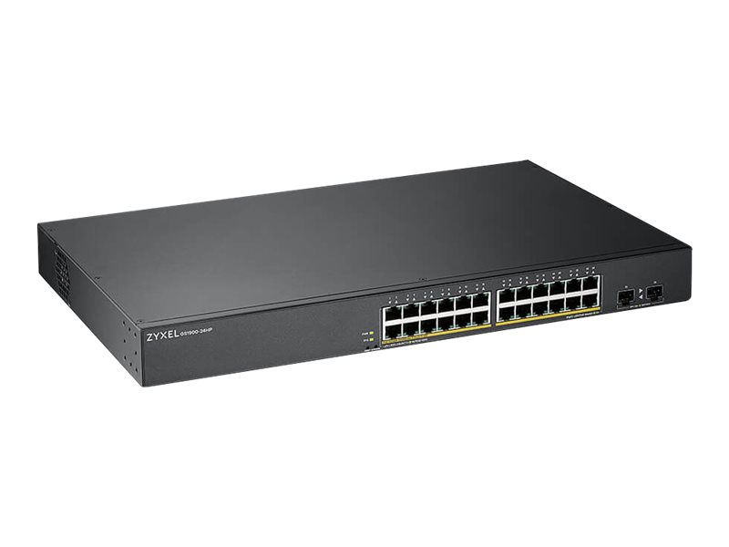 Zyxel GS1900-24HPv2 Managed Switch 24x Gigabit PoE+ 170W Schwarz