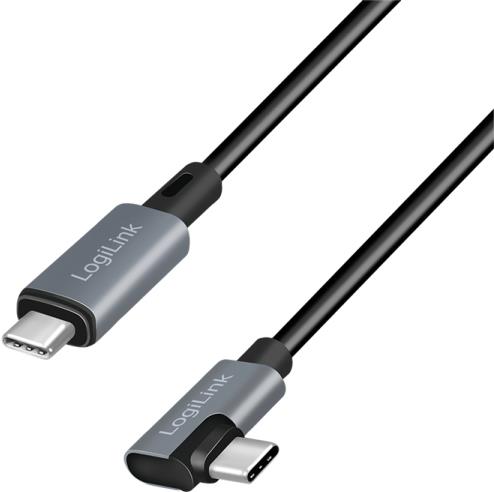 LogiLink CU0183 USB Kabel USB 2.0 2 m USB C Schwarz - Silber (CU0183)