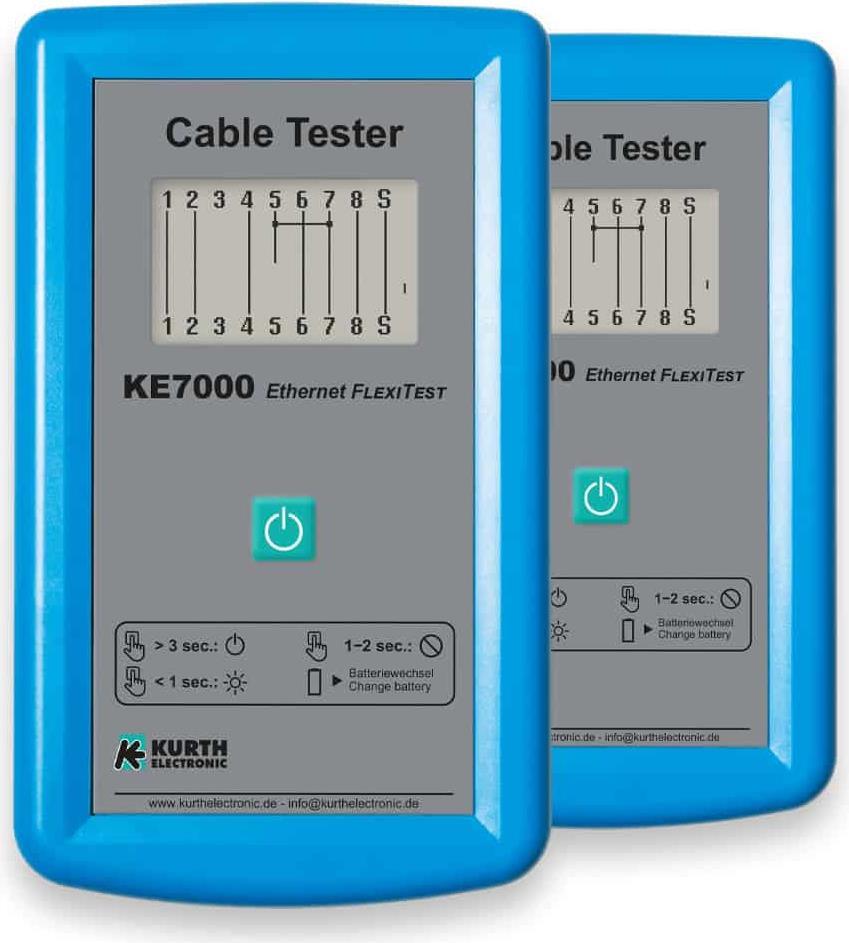 Kurth Electronic KE7000 UTP/STP-Kabeltester Blau (0.49470)