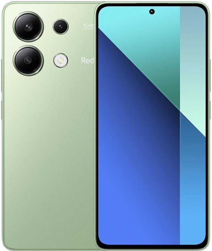 Xiaomi Redmi Note 13 - 4G Smartphone - Dual-SIM - RAM 6GB / Interner Speicher 128GB - microSD slot - OLED-Display - 6,67 - 2400 x 1080 Pixel (120 Hz) - Triple-Kamera 108 MP, 8 MP, 2 MP - front camera 16 MP - Minzgrün (MZB0G66EU)