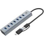 Conceptronic USB-Hub 7-Port 3.0 ->7x3.0 5Gbps grau (HUBBIES21G)