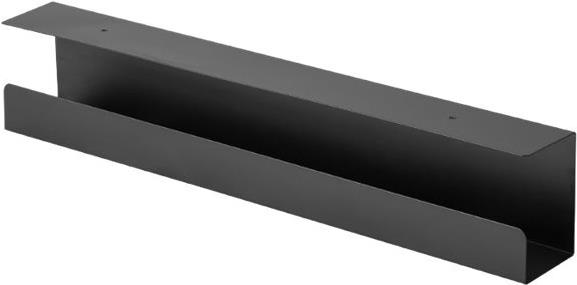 InLine® Kabelführungssystem für Untertisch-Montage, Stahl, 600 mm, Schwarz