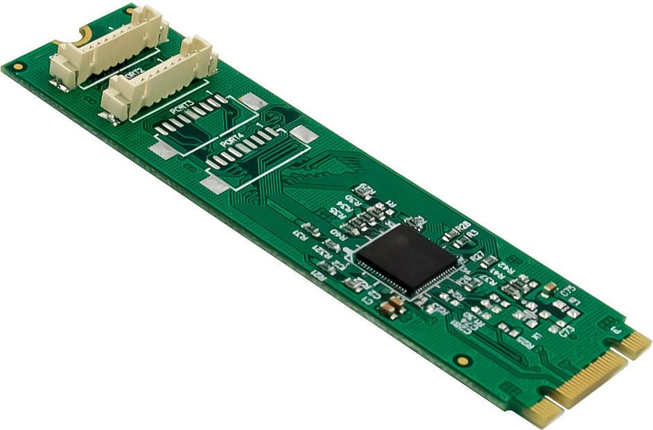 InLine Schnittstellenkarte M.2 zu 2x seriell 9pol Stecker (76660X)