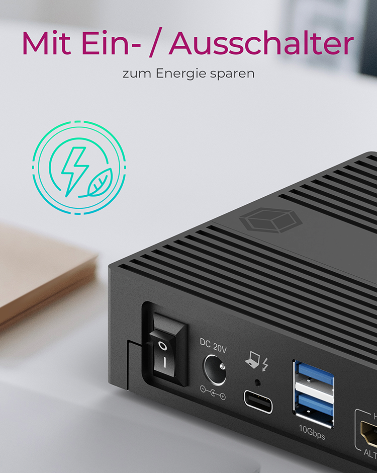 ICY BOX IB-DK2246AC Dockingstation USB-C 3.2 Gen 2 Thunderbolt 3/4 2x DP 3x HDMI 1GbE Schwarz