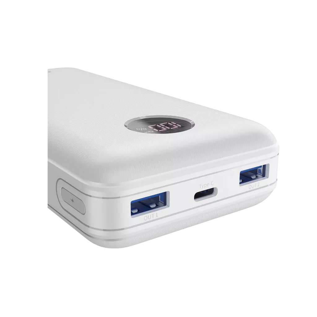 Canyon PB-2002 Powerbank 20000 mAh 22.5 W PD QC 3.0 LED-Display Weiß